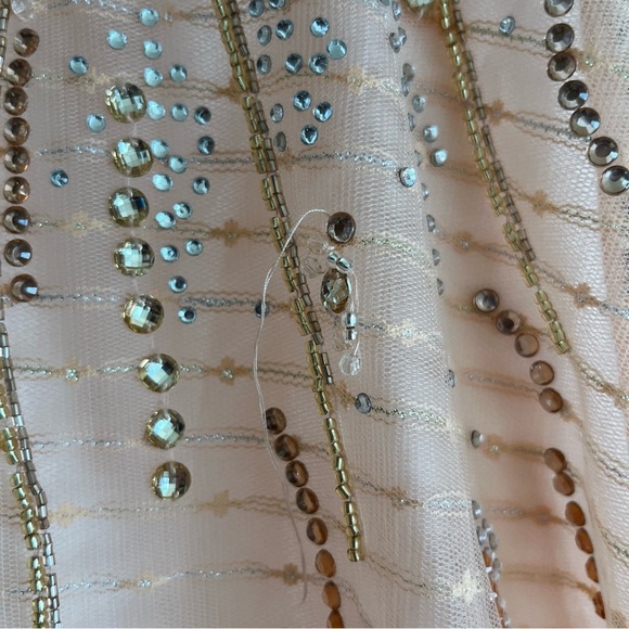 Mac Duggal 48858 V-Neck Embellished Formal Dress Peach Blossom NWT 12 - Picture 4 of 10